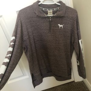 victoria secret pink quarter zip up